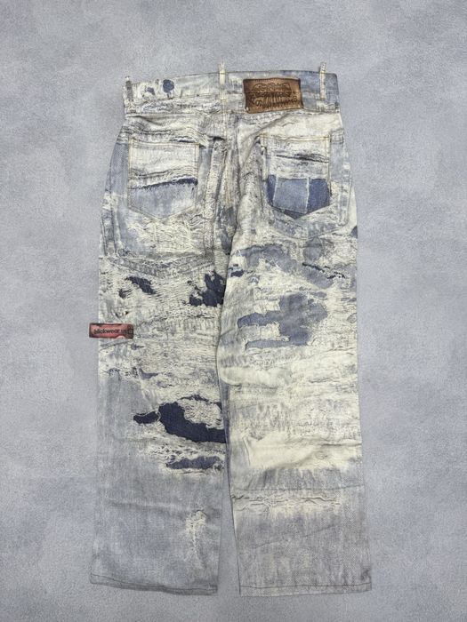 Штаны джинсы Acne Studios Blue printed jeans M l Xl — фото 2