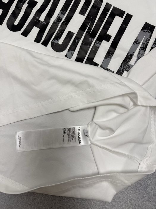 футболка Balenciaga Reversible tee white S M L — фото 4