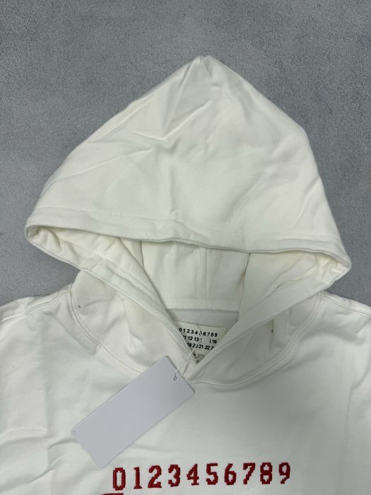 худи Maison margiela white red logo M L — фото 3