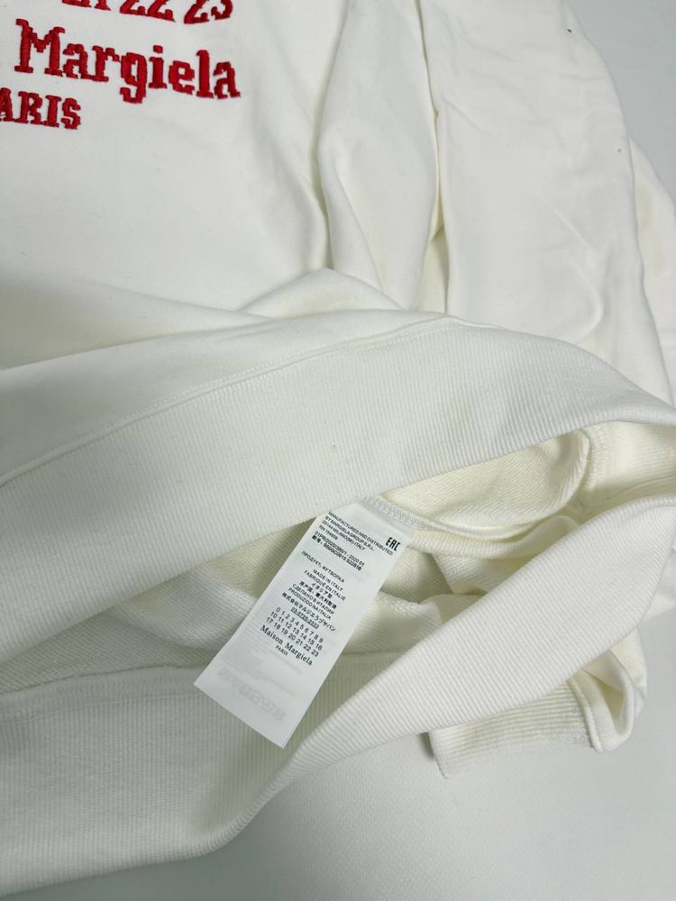 худи Maison margiela white red logo M L — фото 5