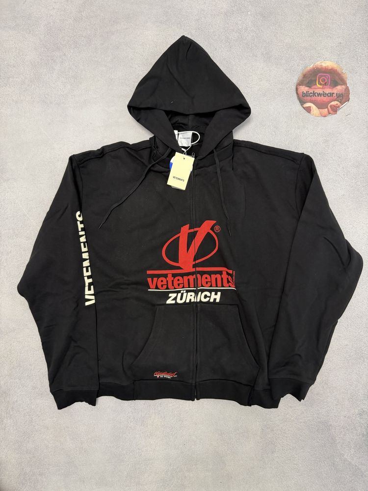 зип худи VETEMENTS ZURICH zip up M L balenciaga rick owens raf simons