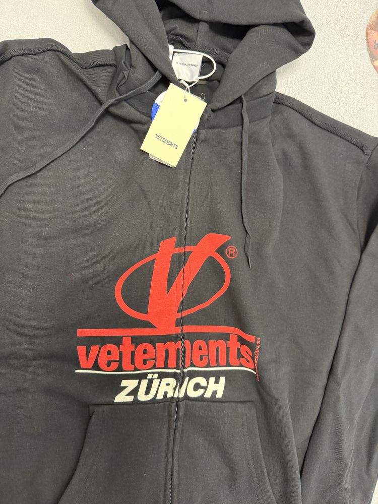 зип худи VETEMENTS ZURICH zip up M L balenciaga rick owens raf simons — фото 2