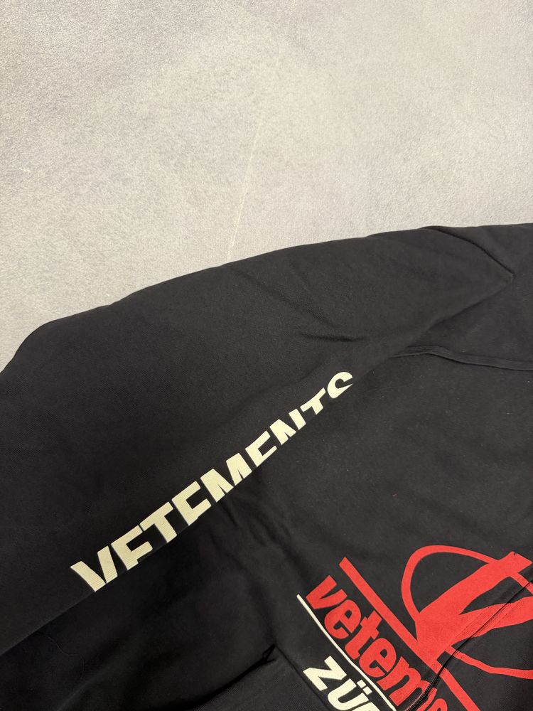 зип худи VETEMENTS ZURICH zip up M L balenciaga rick owens raf simons — фото 5