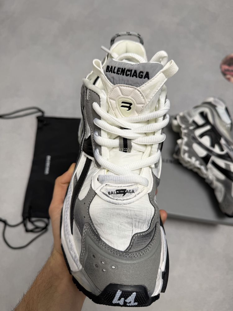 кроссовки кросы Balenciaga Runners grey white 41 42 43 кеды  maison — фото 3