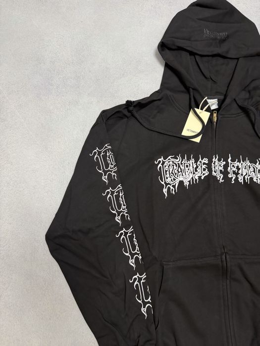 зип худи Vetements metalized black zip up balenciaga rick owens — фото 2