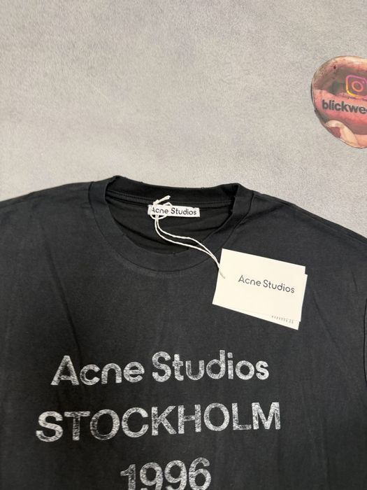 футболка Acne studios Black Stockholm S M L — фото 2