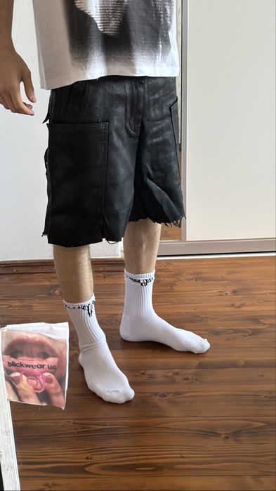 шорты шорти Rick Owens Waxed shorts ne drkshdw vetements balenciaga raf simons acne studios — фото 5