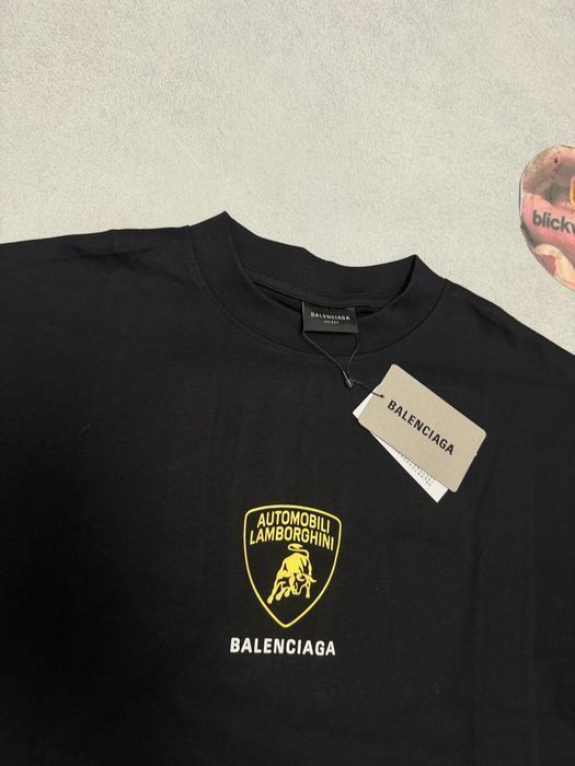 футболка Balenciaga X Lamborghini tee black S M L vetements rick owens project gr — фото 2